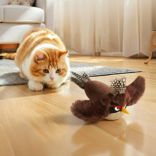 펫케어 춤추는새 참새 움직이는 고양이 캣닢 자동 장난감